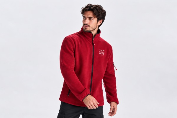 Κόκκινο fleece εργασίας με λογότυπο