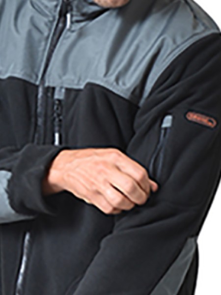 Ζακέτα ERGOLINE  fleece μαύρο - γκρι Ζακέτα ERGOLINE  fleece μαύρο - γκρι