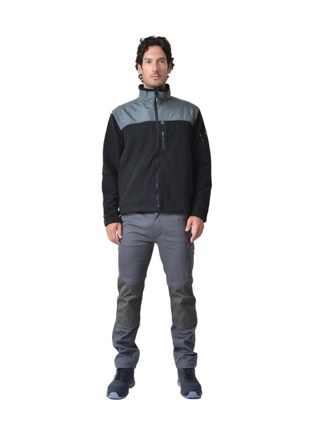 Ζακέτα ERGOLINE  fleece μαύρο - γκρι Ζακέτα ERGOLINE  fleece μαύρο - γκρι