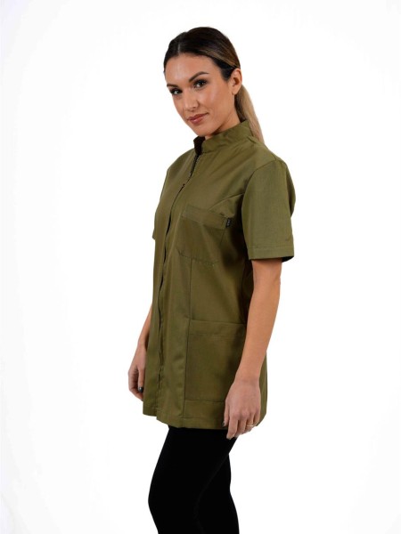 Μπλούζα Αισθητικής Λαδί με Φερμουαρ Μπλούζα Αισθητικής Λαδί με Φερμουαρ