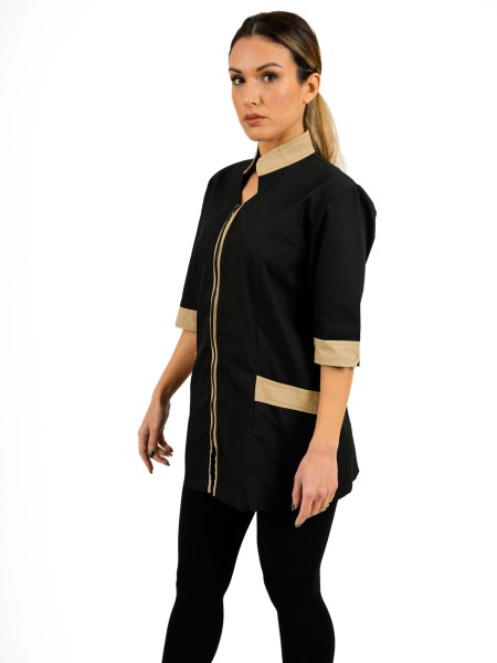 Μπλούζα Αισθητικής Μαύρη με Φερμουαρ Μπλούζα Αισθητικής Μαύρη με Φερμουαρ