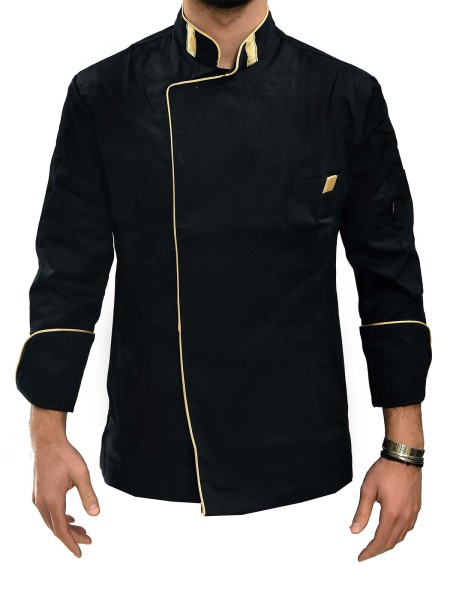 Μπλούζα Chef Μαύρη Με Χρυσές Λεπτομέρειες BlackGold Μπλούζα Chef Μαύρη Με Χρυσές Λεπτομέρειες BlackGold
