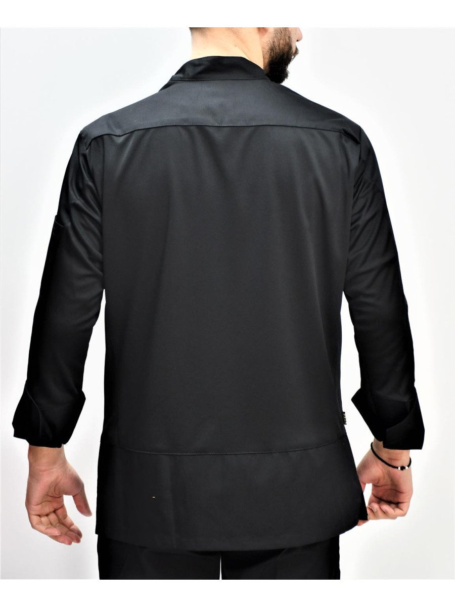 Μπλούζα Chef Μακρυμάνικη Μαύρη Dryfit Μπλούζα Chef Μακρυμάνικη Μαύρη Dryfit