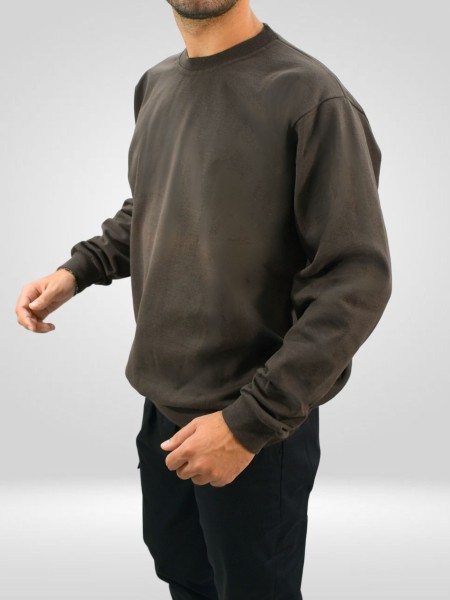 Μπλούζα Φούτερ Βαμβακερή Καφέ Μπλούζα Φούτερ Βαμβακερή Καφέ