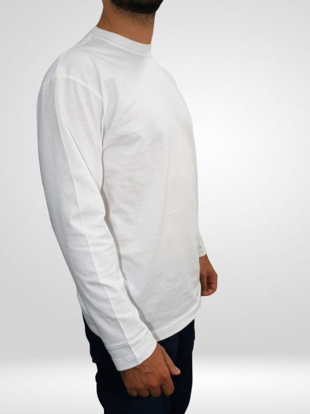 Μπλούζα Μακό Αντρική Μακρυμάνικη Λευκή Μπλούζα Μακό Αντρική Μακρυμάνικη Λευκή