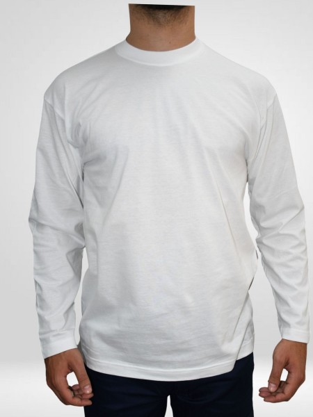 Μπλούζα Μακό Αντρική Μακρυμάνικη Λευκή Μπλούζα Μακό Αντρική Μακρυμάνικη Λευκή