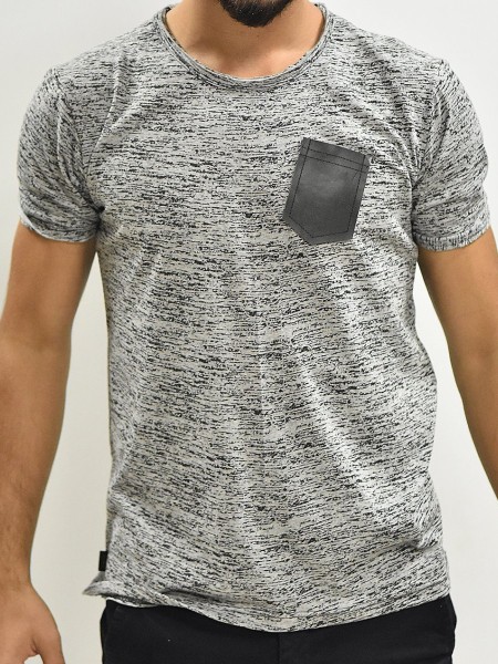 Μπλούζα Μακό Γκρι Ανοιχτό Φλάμα Με Σχέδιο Μπλούζα Μακό Γκρι Ανοιχτό Φλάμα Με Σχέδιο