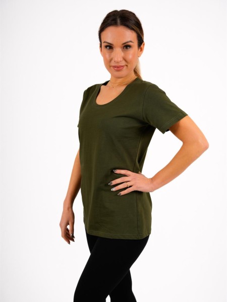 Μπλούζα Μακό Κοντομάνικη Γυναικεία Λαδί Μπλούζα Μακό Κοντομάνικη Γυναικεία Λαδί