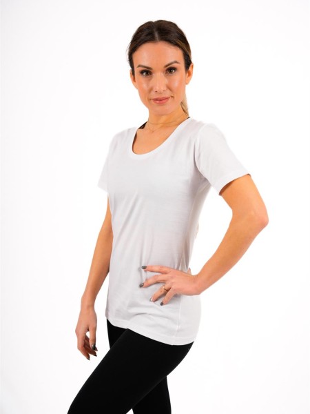 Μπλούζα Μακό Κοντομάνικη Γυναικεία Λευκή Μπλούζα Μακό Κοντομάνικη Γυναικεία Λευκή