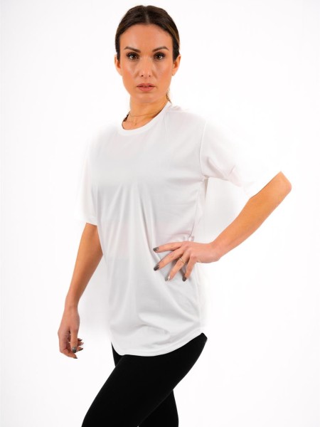Μπλούζα Μακό Κοντομάνικη Γυναικεία Λευκή Dryfit Μπλούζα Μακό Κοντομάνικη Γυναικεία Λευκή Dryfit