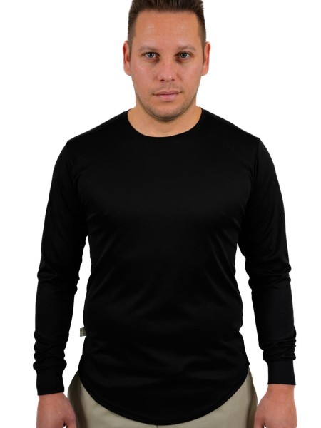 Μπλούζα Μακό Μακρυμάνικη Μαύρη Μπλούζα Μακό Μακρυμάνικη Μαύρη