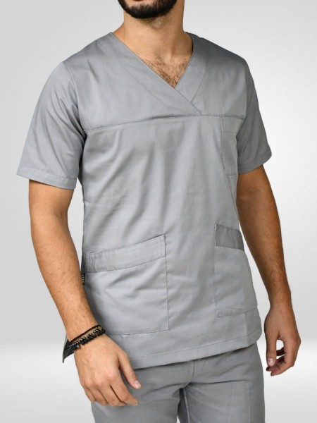 Μπλούζα Νοσηλευτών Αντρική Γκρι Ανοιχτό Μπλούζα Νοσηλευτών Αντρική Γκρι Ανοιχτό