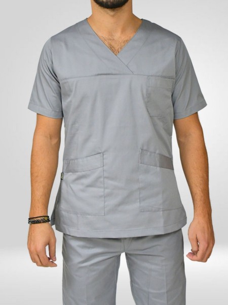 Μπλούζα Νοσηλευτών Αντρική Γκρι Ανοιχτό Μπλούζα Νοσηλευτών Αντρική Γκρι Ανοιχτό
