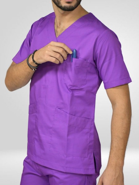 Μπλούζα Νοσηλευτών Αντρική Μοβ Μπλούζα Νοσηλευτών Αντρική Μοβ