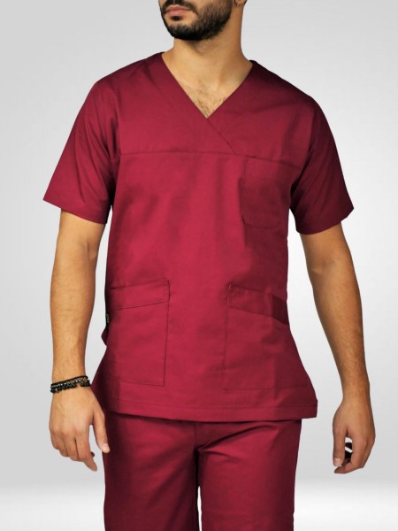 Μπλούζα Νοσηλευτών Αντρική Μπορντό Μπλούζα Νοσηλευτών Αντρική Μπορντό