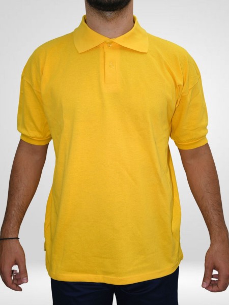 Μπλούζα Πολο Αντρική Κοντομάνικη Κίτρινη Μπλούζα Πολο Αντρική Κοντομάνικη Κίτρινη