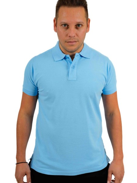 Μπλούζα Πολο Αντρική Με Πέτο Γιακά Γαλάζια Μπλούζα Πολο Αντρική Με Πέτο Γιακά Γαλάζια
