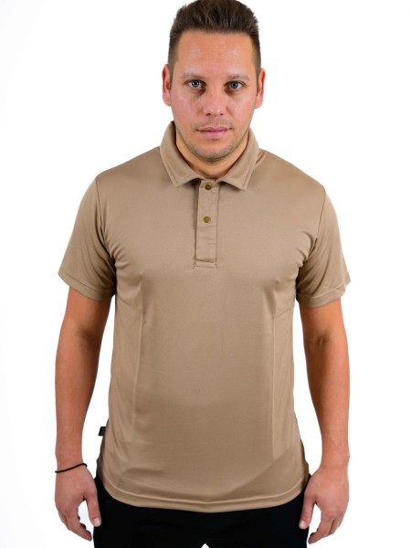 Μπλούζα Πολο Με Πέτο Γιακά Μπεζ Dryfit Μπλούζα Πολο Με Πέτο Γιακά Μπεζ Dryfit