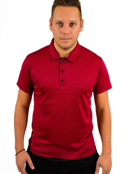 Μπλούζα Πολο Με Πέτο Γιακά Μπορντό Dryfit Μπλούζα Πολο Με Πέτο Γιακά Μπορντό Dryfit