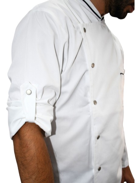 Μπλούζα Σεφ Μακρυμάνικη Λευκή Με Σταυρωτό Κούμπωμα Μπλούζα Σεφ Μακρυμάνικη Λευκή Με Σταυρωτό Κούμπωμα