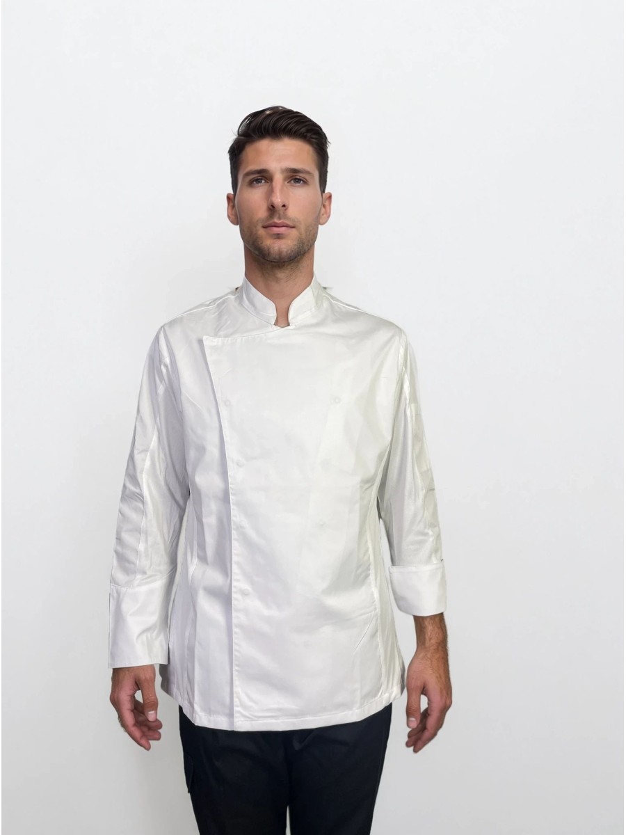 Μπλούζα Chef Μακρυμάνικη Λευκή Dryfit Μπλούζα Chef Μακρυμάνικη Λευκή Dryfit