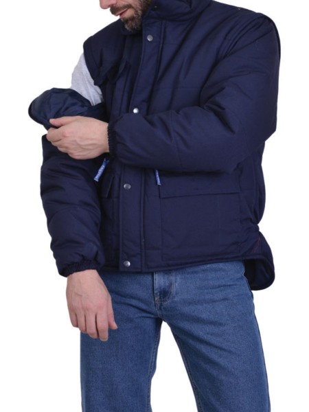 Μπουφάν Εργασίας Μπλε Με Αποσπώμενα Μανίκια Μπουφάν Εργασίας Μπλε Με Αποσπώμενα Μανίκια