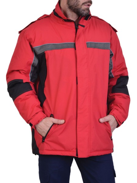 Μπουφάν Εργασίας Parka Κόκκινο Μπουφάν Εργασίας Parka Κόκκινο
