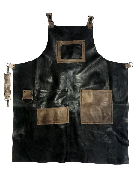 Ολόσωμη Ποδιά Χιαστί Δερμάτινη Μαύρη Με Κοσμήματα Ολόσωμη Ποδιά Χιαστί Δερμάτινη Μαύρη Με Κοσμήματα