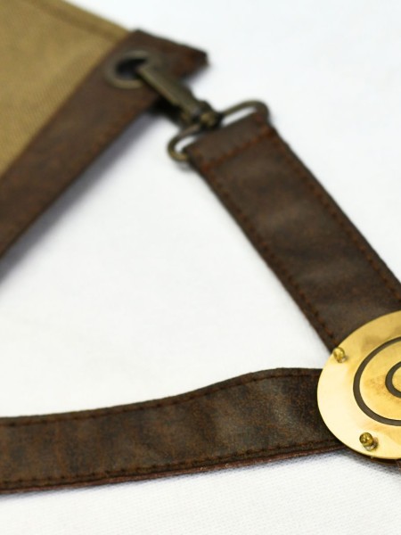 Ολόσωμη Ποδιά Χιαστί Λαδί με Καφέ Τεχνόδερμα Ολόσωμη Ποδιά Χιαστί Λαδί με Καφέ Τεχνόδερμα