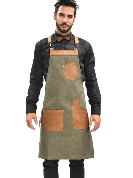 Ολόσωμη Ποδιά Χιαστί Λαδί Με Ταμπά Τεχνόδερμα Ολόσωμη Ποδιά Χιαστί Λαδί Με Ταμπά Τεχνόδερμα