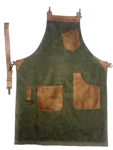 Ολόσωμη Ποδιά Χιαστί Λαδί Με Ταμπά Τεχνόδερμα Ολόσωμη Ποδιά Χιαστί Λαδί Με Ταμπά Τεχνόδερμα