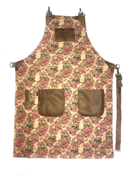 Ολόσωμη Ποδιά Χιαστί Με Σχέδιο Ροζ Νεκροκεφαλή Ολόσωμη Ποδιά Χιαστί Με Σχέδιο Ροζ Νεκροκεφαλή