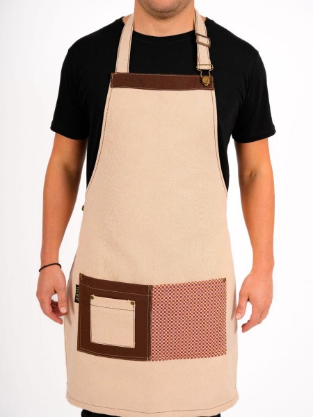 Ολόσωμη Ποδιά Χιαστί Μπεζ Με Σχέδιο Ολόσωμη Ποδιά Χιαστί Μπεζ Με Σχέδιο