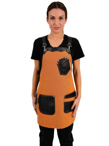 Ολόσωμη Ποδιά Χιαστί Πορτοκαλί Με Ανοξείδωτα Αξεσουάρ Ολόσωμη Ποδιά Χιαστί Πορτοκαλί Με Ανοξείδωτα Αξεσουάρ