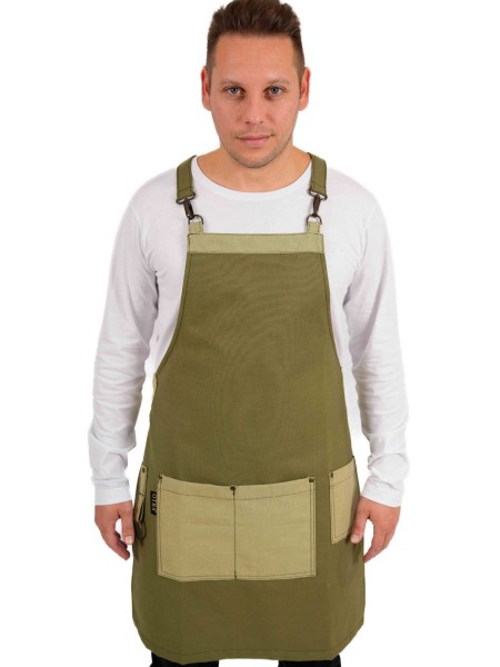 Ολόσωμη Ποδιά Χιαστί Πράσινη Με Λαχανί Λεπτομέρειες Ολόσωμη Ποδιά Χιαστί Πράσινη Με Λαχανί Λεπτομέρειες