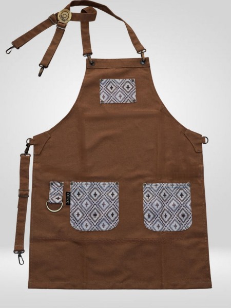 Ολόσωμη Ποδιά Χιαστί Ταμπά Με Σχέδιο Ρόμβους Ολόσωμη Ποδιά Χιαστί Ταμπά Με Σχέδιο Ρόμβους