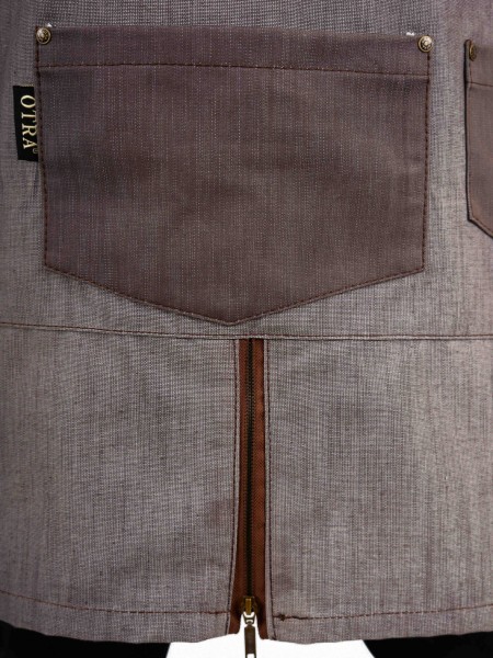 Ολόσωμη Ποδιά Λαιμού Γκρι Με Φερμουάρ Ολόσωμη Ποδιά Λαιμού Γκρι Με Φερμουάρ