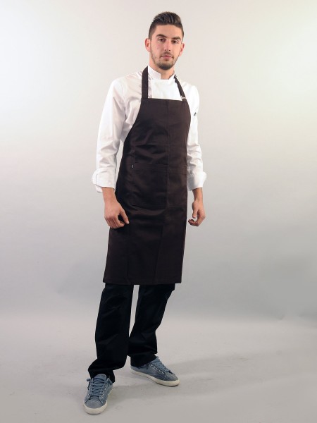 Ολόσωμη Ποδιά Λαιμού Καφέ Χρώμα Ολόσωμη Ποδιά Λαιμού Καφέ Χρώμα