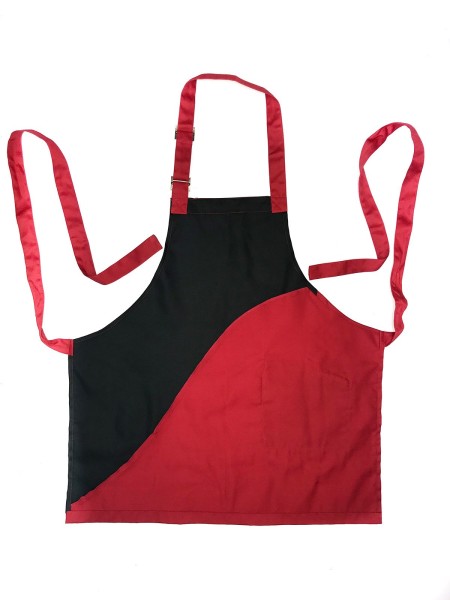 Ολόσωμη Ποδιά Λαιμού Μαύρη Με Κόκκινο Ολόσωμη Ποδιά Λαιμού Μαύρη Με Κόκκινο