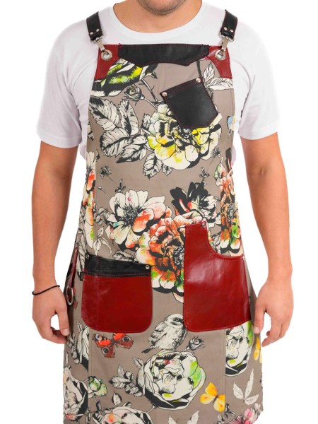 Ολόσωμη Ποδιά Λαιμού Με Σχέδιο Πολύχρωμο Λουλούδι Ολόσωμη Ποδιά Λαιμού Με Σχέδιο Πολύχρωμο Λουλούδι