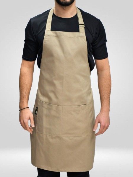 Ολόσωμη Ποδιά Λαιμού Μπεζ Ολόσωμη Ποδιά Λαιμού Μπεζ