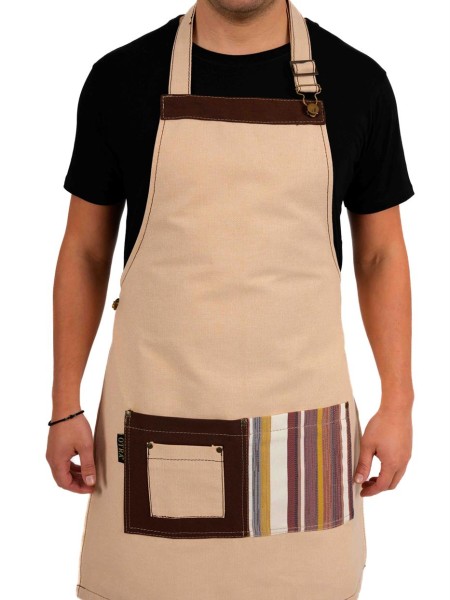 Ολόσωμη Ποδιά Λαιμού Μπεζ Με Σχέδιο Aurora Ολόσωμη Ποδιά Λαιμού Μπεζ Με Σχέδιο Aurora