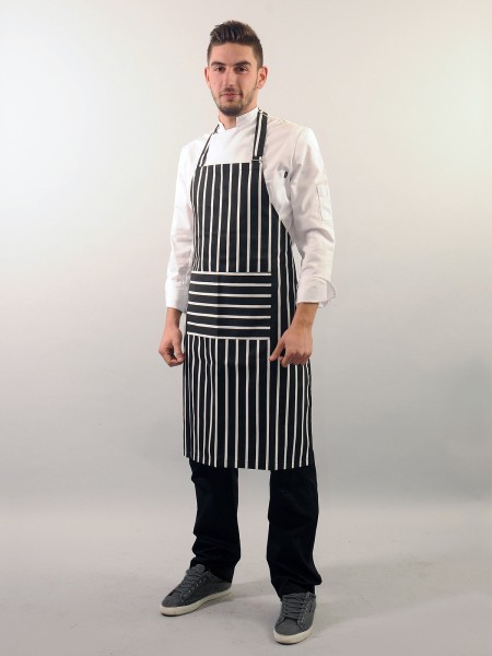 Ολόσωμη Ποδιά Λαιμού Ριγέ Γκρι Ολόσωμη Ποδιά Λαιμού Ριγέ Γκρι