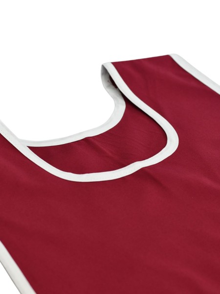 Ολόσωμη Ποδιά Σαμαράκι Μπορντό Με Λευκή Λεπτομέρεια Ολόσωμη Ποδιά Σαμαράκι Μπορντό Με Λευκή Λεπτομέρεια