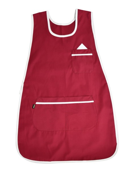 Ολόσωμη Ποδιά Σαμαράκι Μπορντό Με Λευκή Λεπτομέρεια Ολόσωμη Ποδιά Σαμαράκι Μπορντό Με Λευκή Λεπτομέρεια