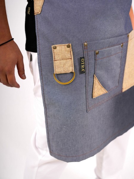 Ολόσωμη Ποδιά Τζιν Με Ψάθινες Λεπτομέρειες Ολόσωμη Ποδιά Τζιν Με Ψάθινες Λεπτομέρειες