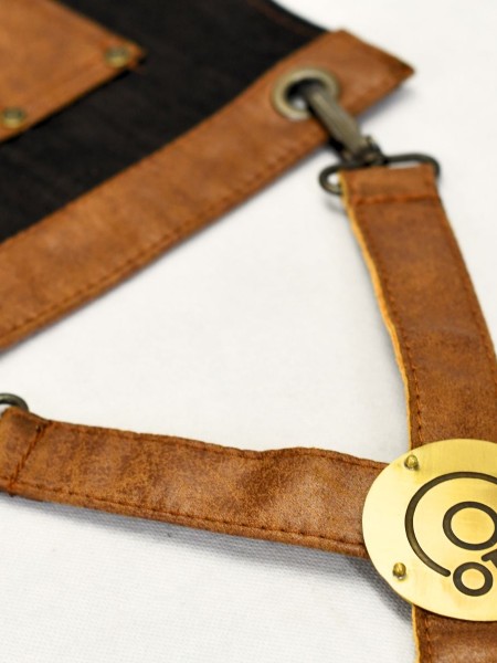 Ολόσωμη Ποδιά Τζιν Σκούρο Με Ταμπά Τεχνόδερμα Ολόσωμη Ποδιά Τζιν Σκούρο Με Ταμπά Τεχνόδερμα