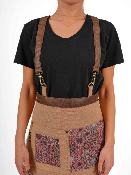 Ποδιά Μέσης Χιαστί Μπεζ Με Σχέδιο Palette Ποδιά Μέσης Χιαστί Μπεζ Με Σχέδιο Palette