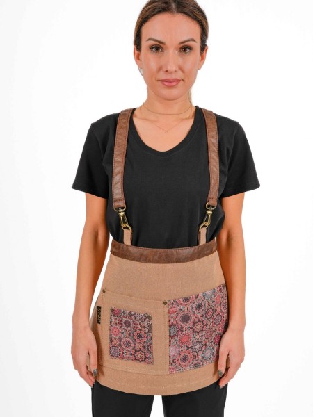 Ποδιά Μέσης Χιαστί Μπεζ Με Σχέδιο Palette Ποδιά Μέσης Χιαστί Μπεζ Με Σχέδιο Palette