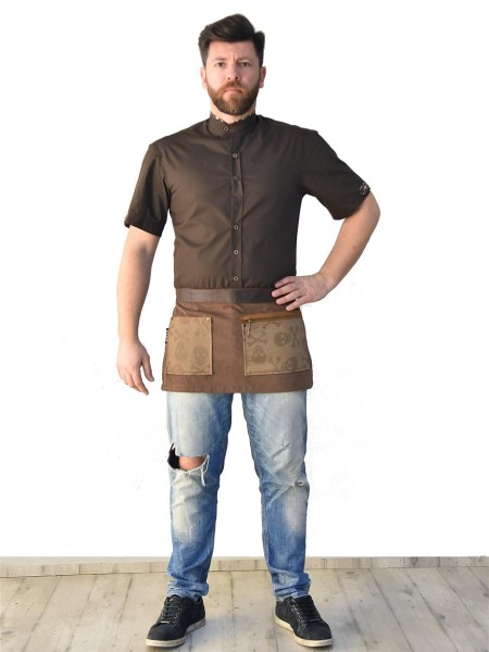 Ποδιά Μέσης Καφέ Με Σχέδιο Νεκροκεφαλή Ποδιά Μέσης Καφέ Με Σχέδιο Νεκροκεφαλή